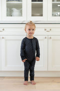 GREY + BLACK MINI CHECKER | ZIPPER ONE PIECE