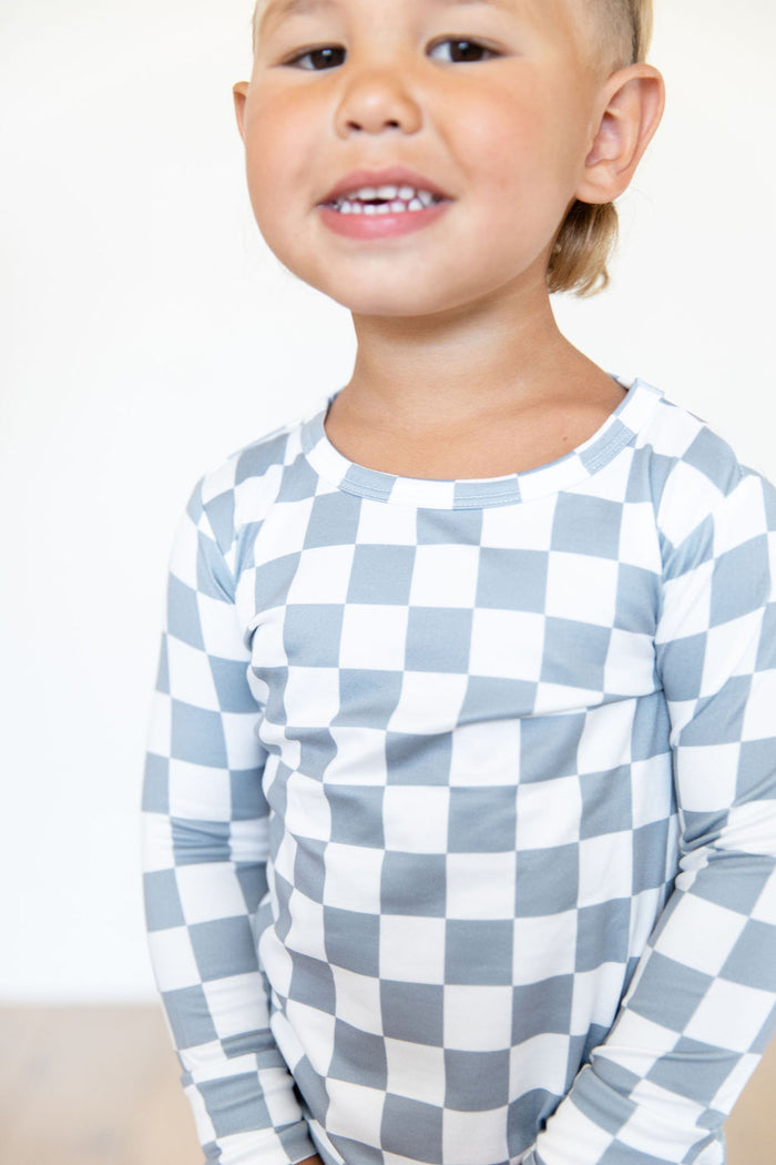 GREY + WHITE CHECKER | LONG SLEEVE