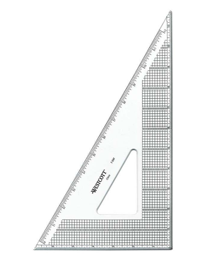 Grid Triangle with metal edge - Zipper and Thread