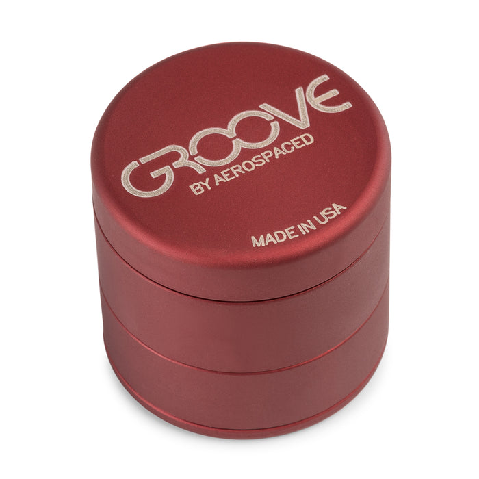 Groove by Aerospaced 2" 4-Piece Grinder / Sifter in Red