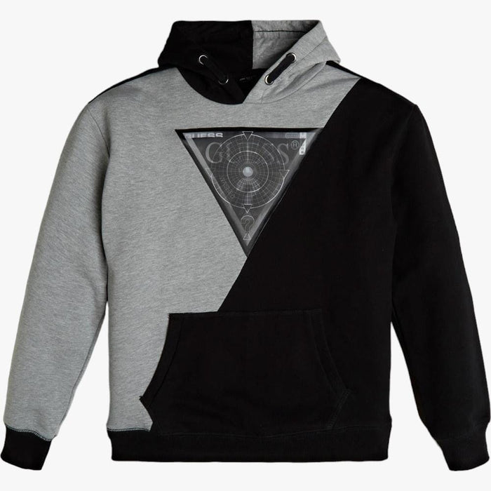 Guess Boys Hooded Ative Top Black Grey Guess