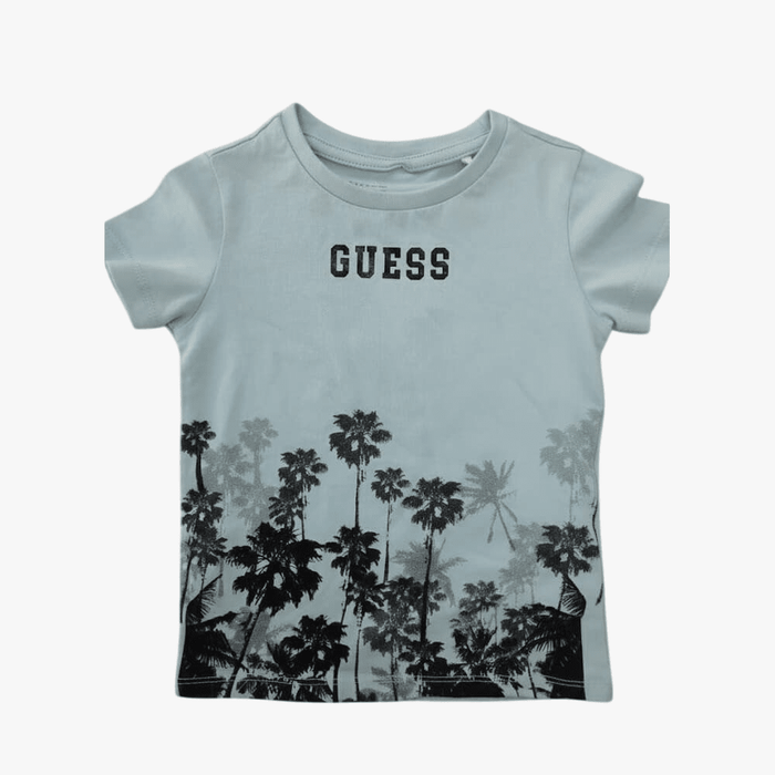 Guess Boys Palms Short Sleeve Tee Blue | Guess