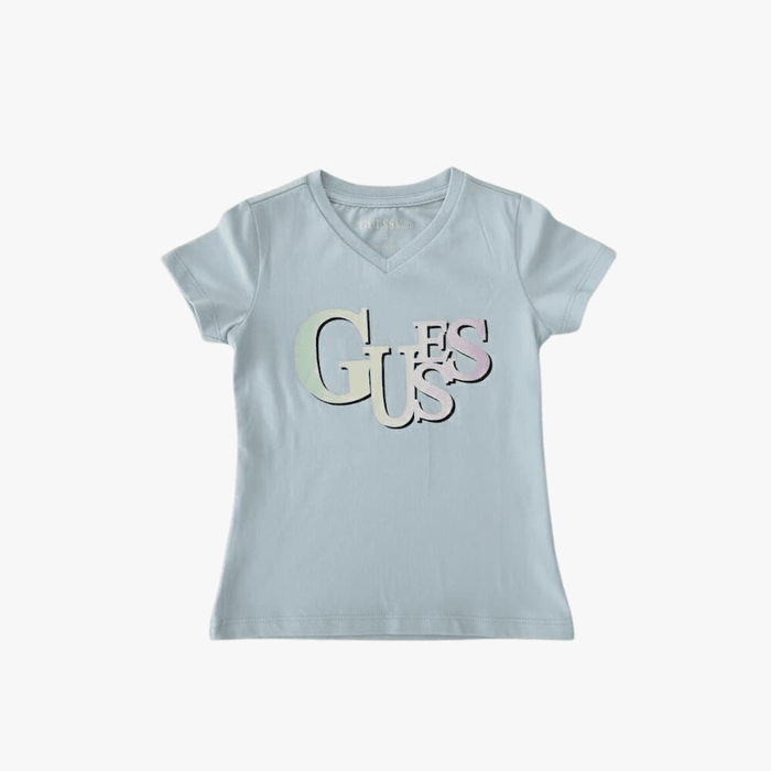 Guess Girls Rainbow Short Sleeve Tee Blue | Guess