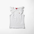Guess Girls Sangallo Frill Sleeve Tee White | Guess