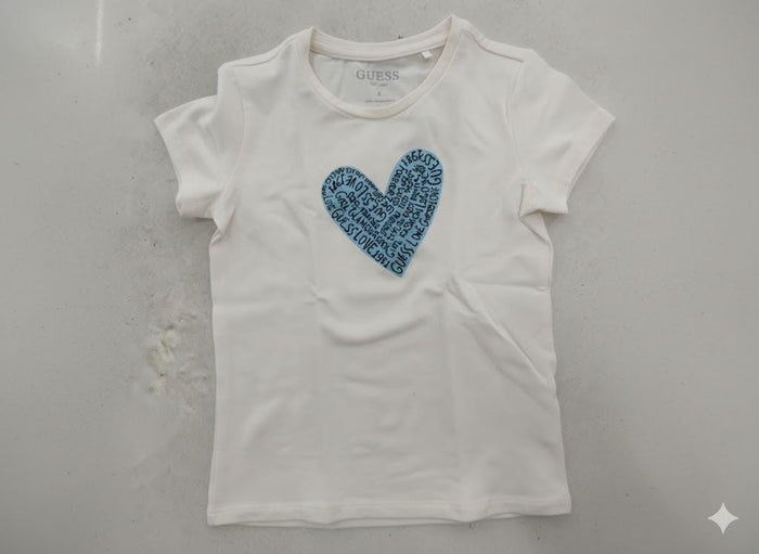 Guess Girls Short Sleeve Tee Salt White | Guess