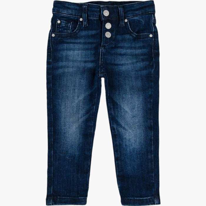 Guess Girls Skinny Jean Exposed Button Light Wash Guess