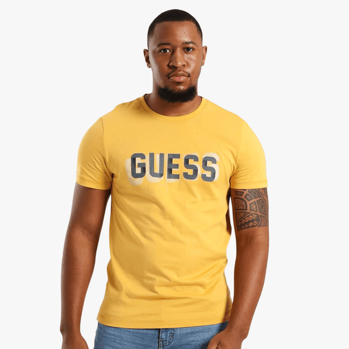 Guess Mens Cn Short Sleeve Tee Yellow | Guess