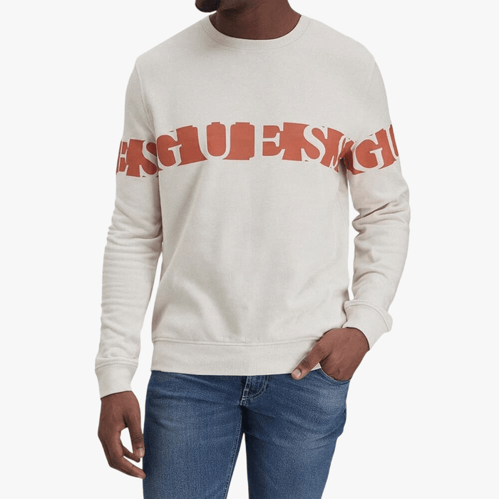 Guess Mens Maverick Fleece Sweater Beige | Guess