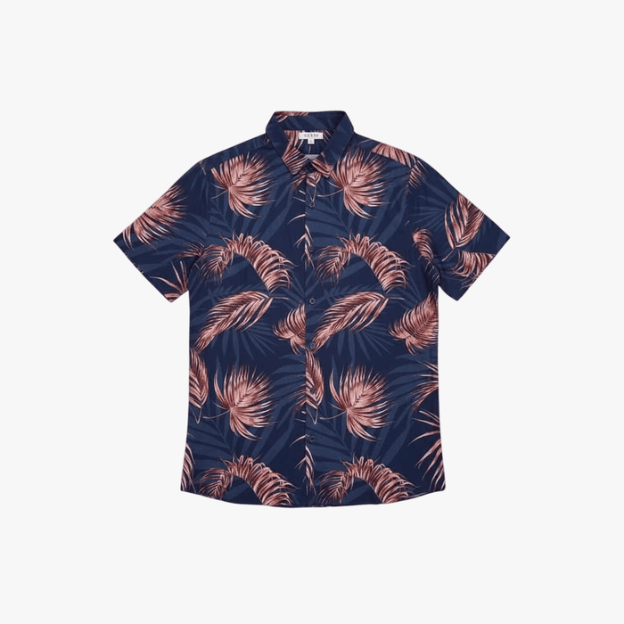 Guess Mens Short Sleeve Shirt Dark Blue | Guess