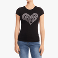 Guess Womens Heart R3 Short Sleeve Tee Black | Guess