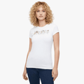 Guess Womens Leaves Short Sleeve Tee White | Guess