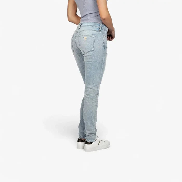 Guess Womens Tayla Jeans Power Skinny Low Rise Jean Light Wash | Guess