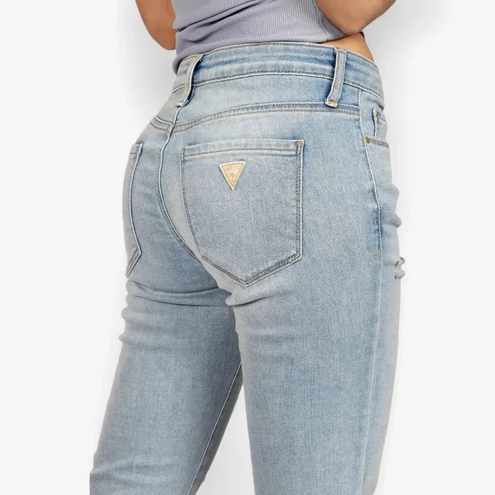Guess Womens Tayla Jeans Power Skinny Low Rise Jean Light Wash | Guess