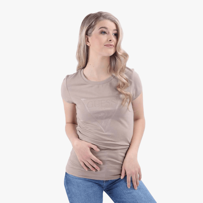 Guess Womens Tr Short Sleeve Tee Beige | Guess