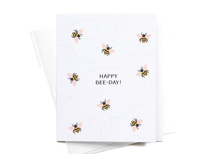 Happy Bee-day Greeting Card - Onderkast Studio