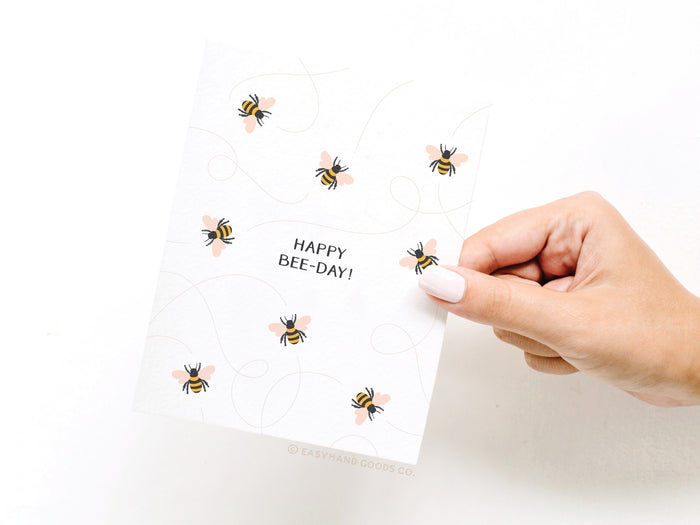Happy Bee-day Greeting Card - Onderkast Studio