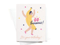 Happy Birthday Banana Suit Girl Greeting Card - Onderkast Studio