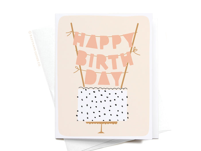 Happy Birthday Cake Topper Greeting Card - Onderkast Studio