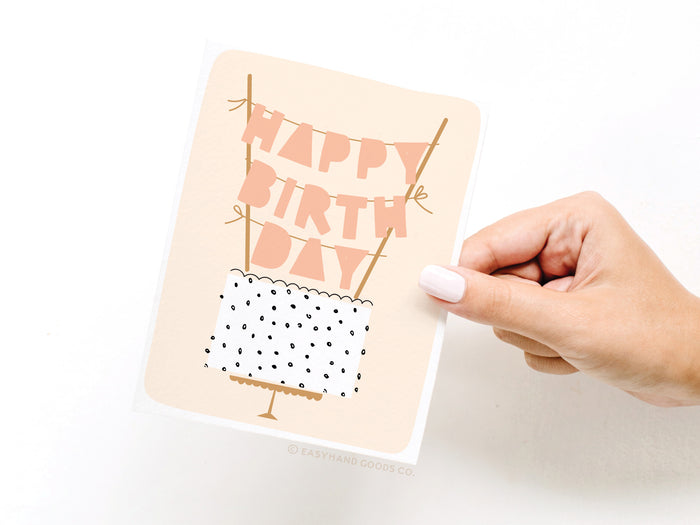 Happy Birthday Cake Topper Greeting Card - Onderkast Studio