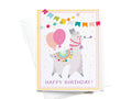 Happy Birthday Llama Greeting Card - Onderkast Studio