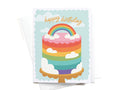 Happy Birthday Rainbow Cake Greeting Card - Onderkast Studio