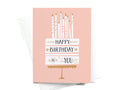 Happy Birthday to You Cake + Candles Greeting Card - Onderkast Studio