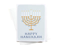 Happy Hanukkah Floral Menorah Greeting Card