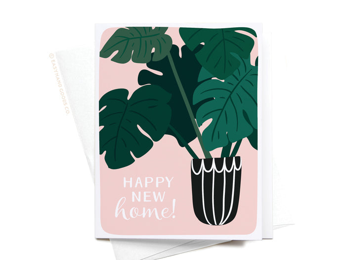 Happy New Home House Plant Greeting Card - Onderkast Studio