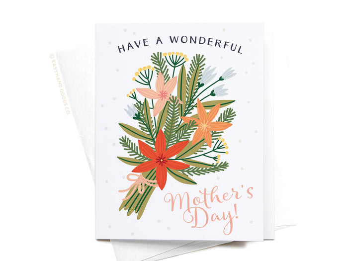 Have a Wonderful Mother's Day Bouquet Greeting Card - Onderkast Studio