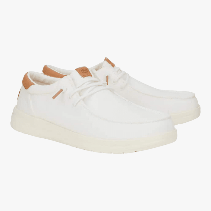 Hey Dude Mens Paul Canvas White | Hey Dude