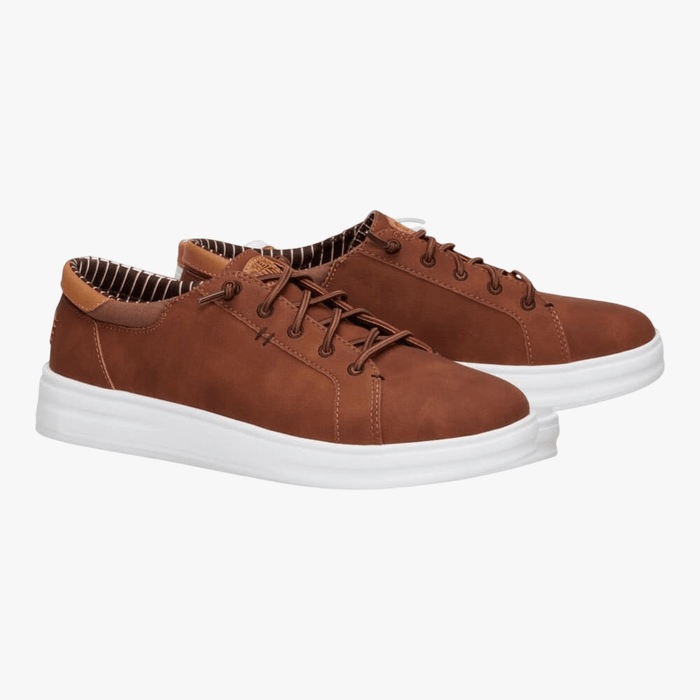 Hey Dude Mens Paul Pro Classic Sneaker Cognac | Hey Dude