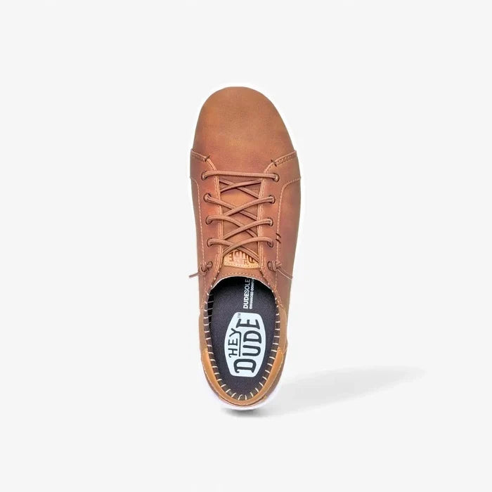 Hey Dude Mens Paul Pro Classic Sneaker Cognac | Hey Dude