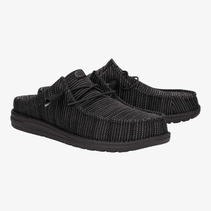 Hey Dude Mens Wally Slip Stretch Sox Black | Hey Dude