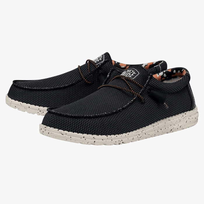 Hey Dude Mens Wally Sox Stitch Black Multi | Hey Dude