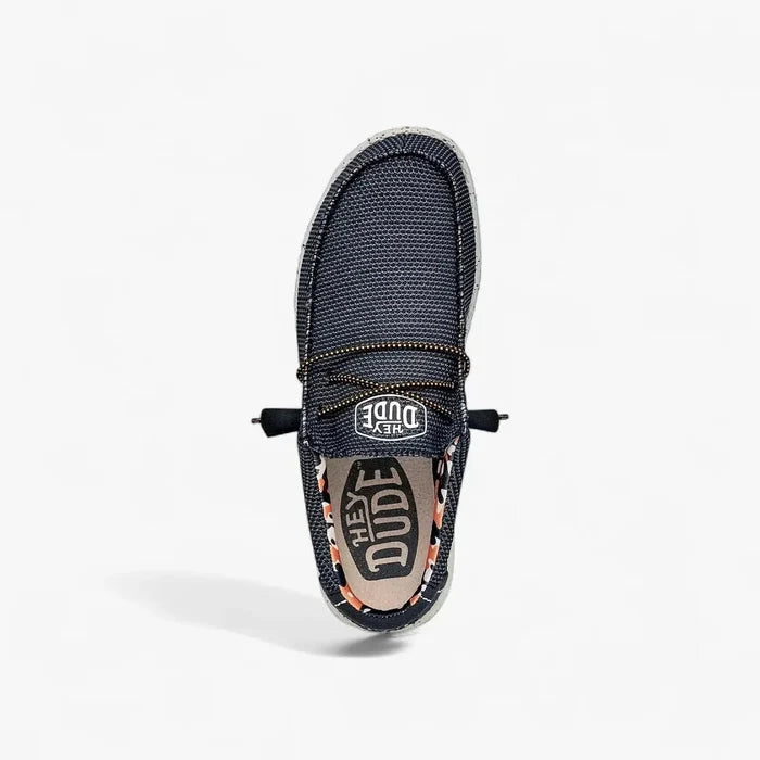 Hey Dude Mens Wally Sox Stitch Black Multi | Hey Dude