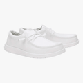 Hey Dude Mens Wally Stretch Canvas White White | Hey Dude