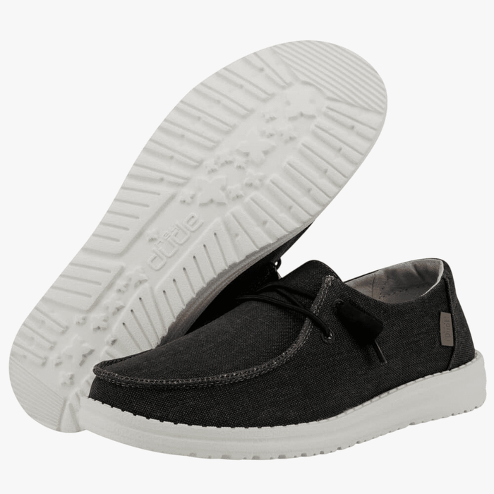 Hey Dude Womens Wendy Chambray Shoe Off Black | Hey Dude
