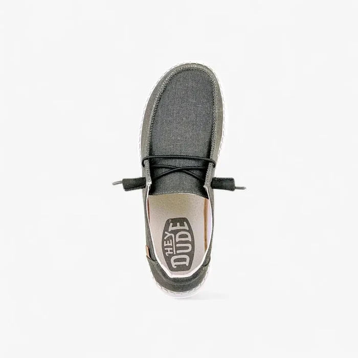 Hey Dude Womens Wendy Chambray Shoe Off Black | Hey Dude