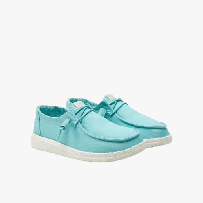 Hey Dude Womens Wendy Stretch Canvas Turq | Hey Dude