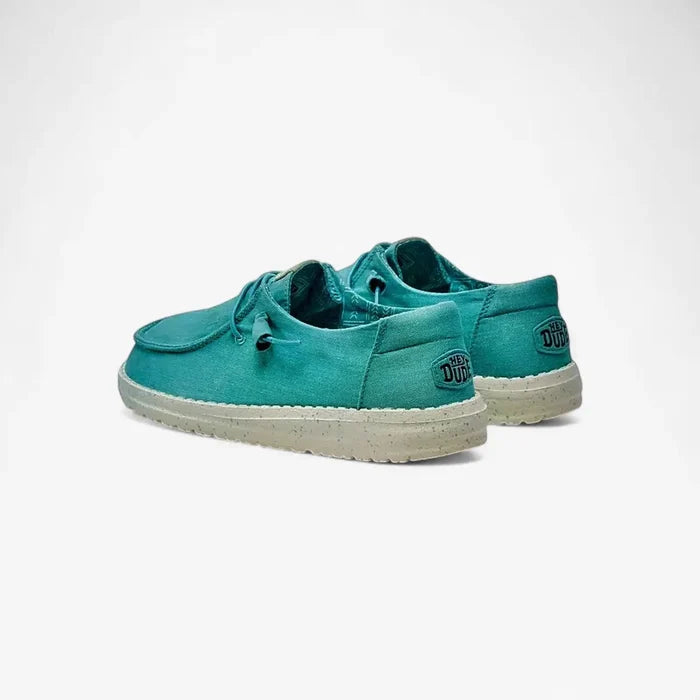 Hey Dude Womens Wendy Stretch Canvas Turq | Hey Dude