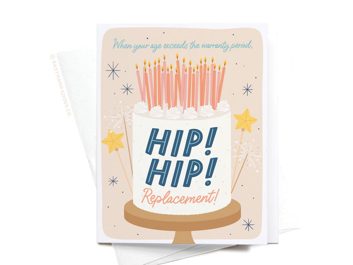 Hip Hip Replacement Greeting Card - Onderkast Studio