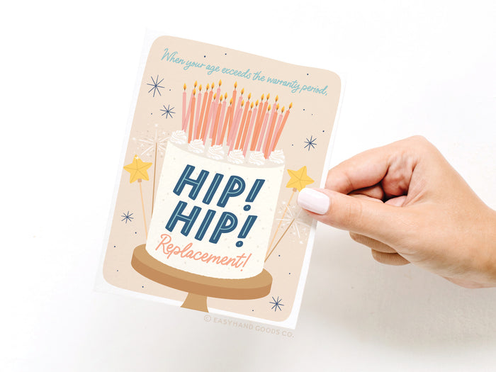 Hip Hip Replacement Greeting Card - Onderkast Studio