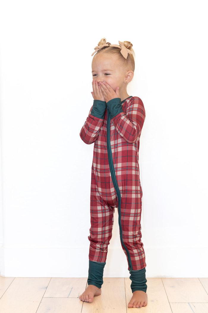 HOLIDAY PLAID | ZIPPER ONE PIECE