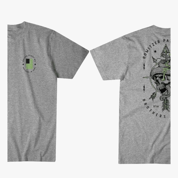 Howitzer Mens Spirit Of Valor Short Sleeve Tee Heather Grey Affliction