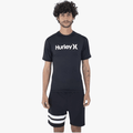 Hurley Mens Oao Quickdry Rashgurd Short Sleeve Black | Hurley