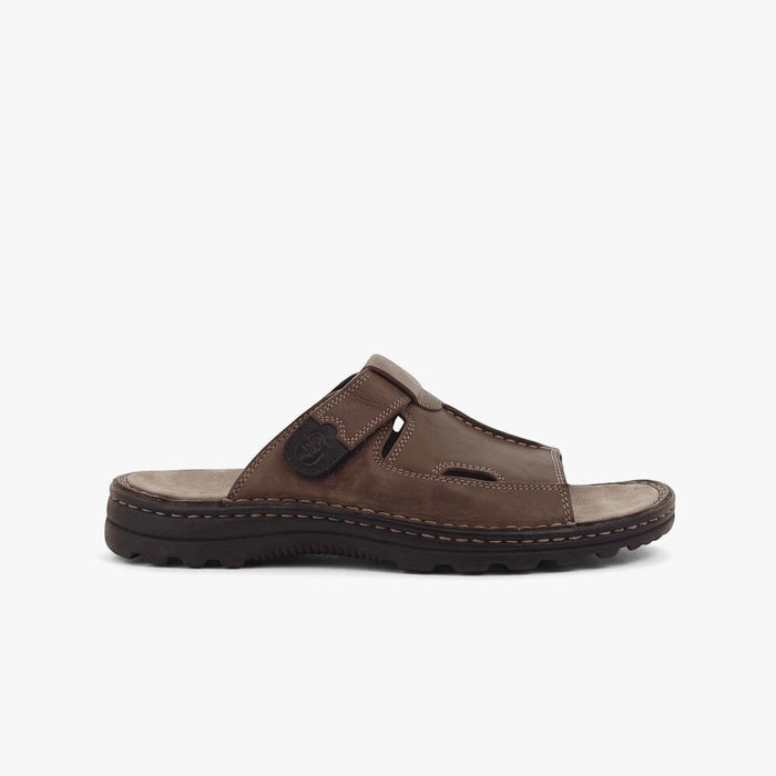 Hush Puppies Mens Big Daddy Sandal Brown Horse Leather | Hush Puppies