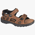 Hush Puppies Mens Big Guy Leather Sandal Chestnut | Hush Puppies