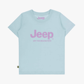 Jeep Girls Icon Logo Tee Ice Blue | Jeep