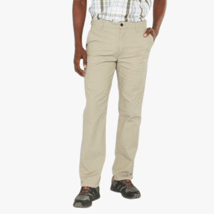 Jeep Mens Classic Stretch Canvas Chino Pants Khaki Jeep