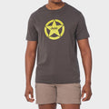 Jeep Mens Core Logo Star Short Sleeve Tee Grey | Jeep